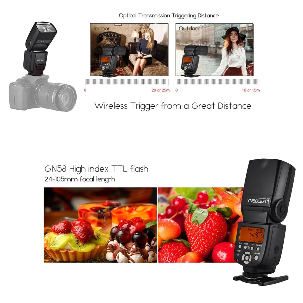 Wireless TTL Slave Flash Speedlite with GN58 E208522