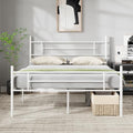Full Size Metal Platform Bed Frame with Headboard and Footboard Z378