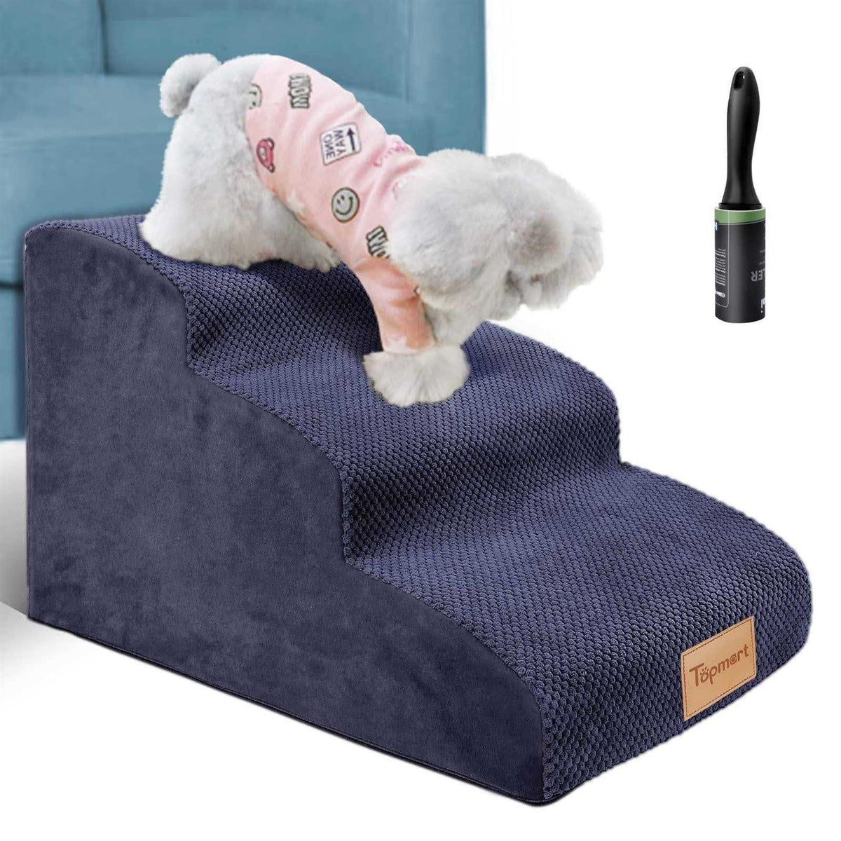 3 Tiers Non-Slip High Density Foam Dog Steps G46446