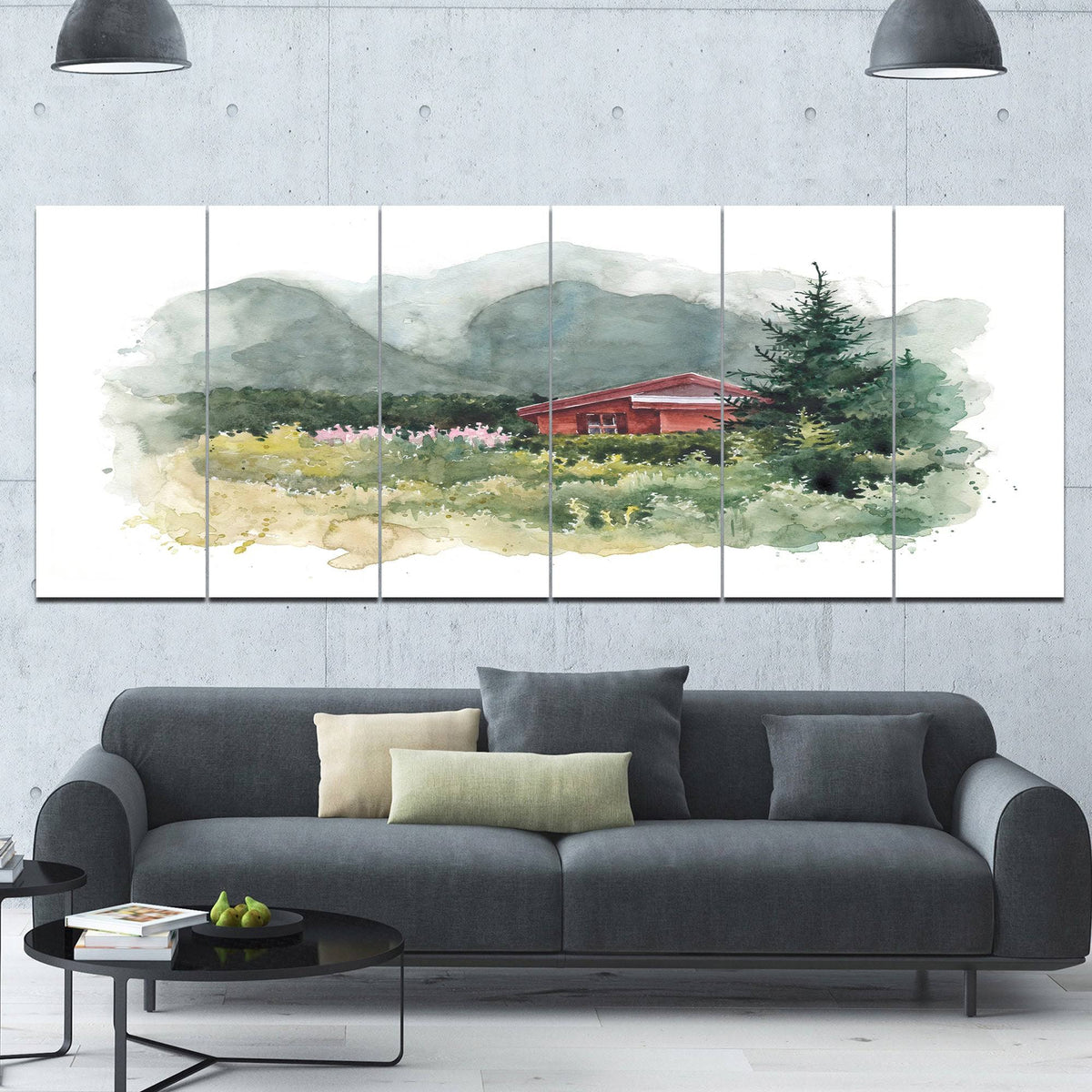 Green 6 Piece Canvas Print Set A11914
