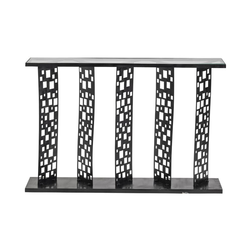 Black Metal Console Table Z971934