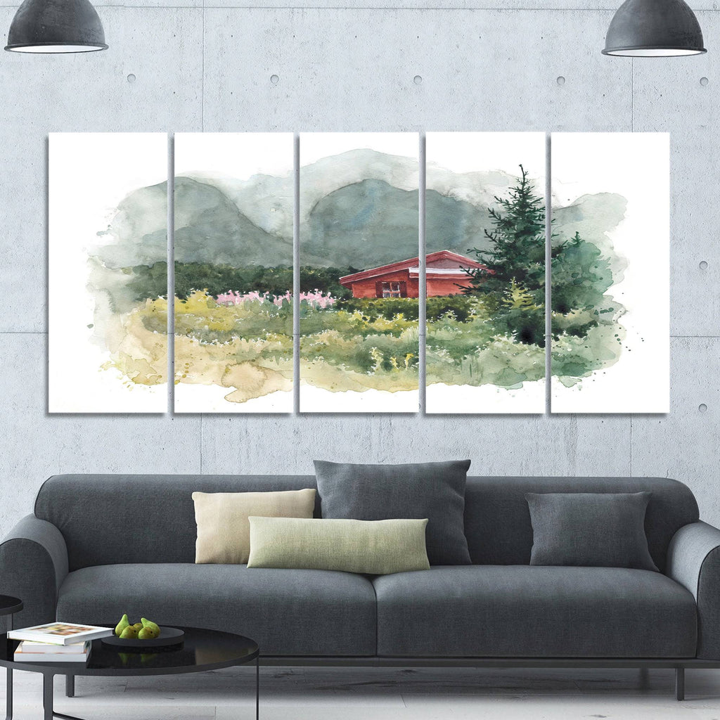 Green 6 Piece Canvas Print Set A11914