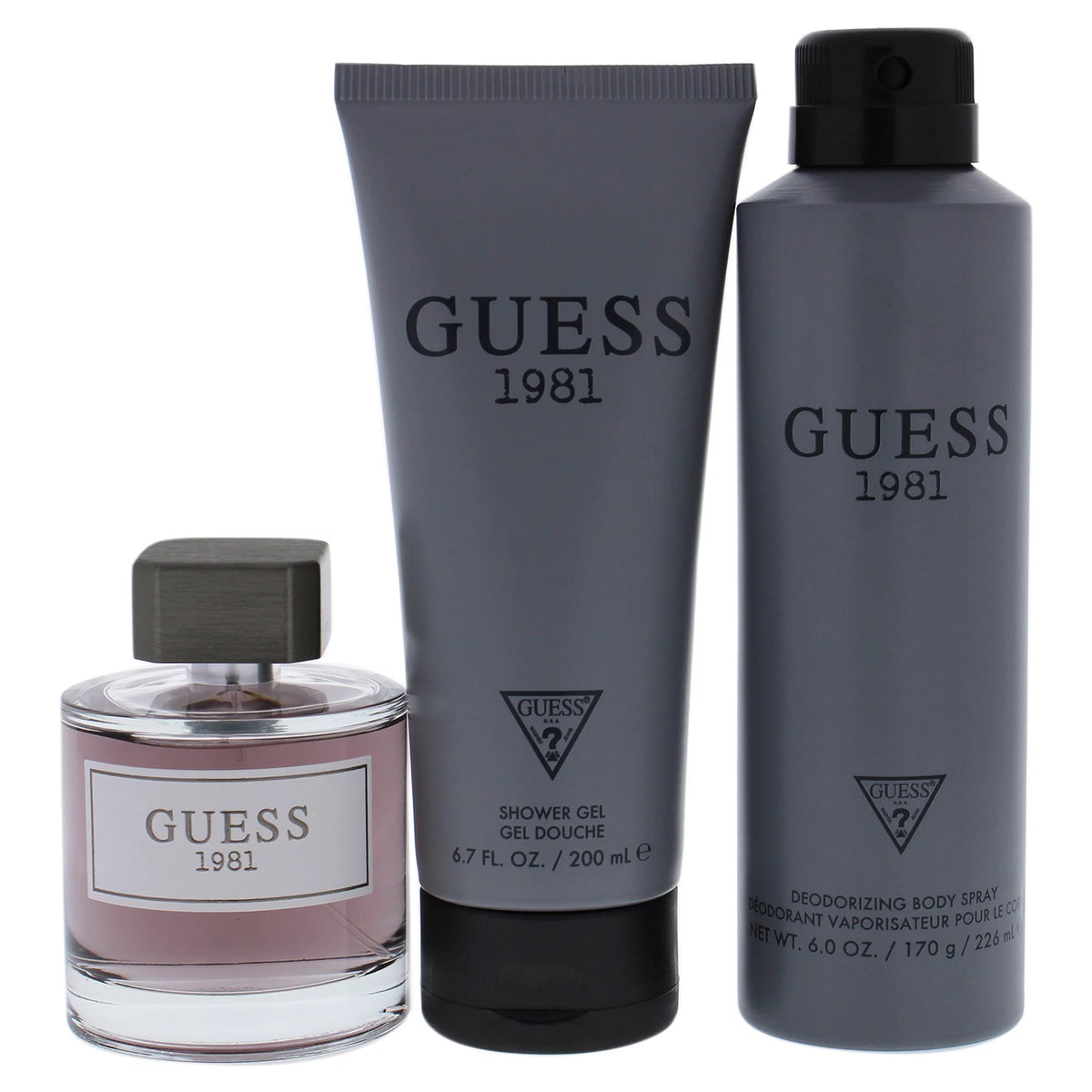 3 Pc Gift Set 3.4 oz EDT Spray 6 oz Deodorant Body Spray 6.7 oz Shower Gel D952