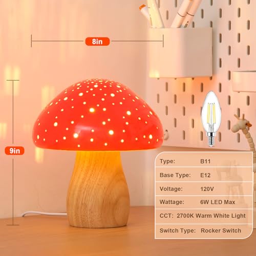 Pink Ceramic Mushroom Lamp I142534