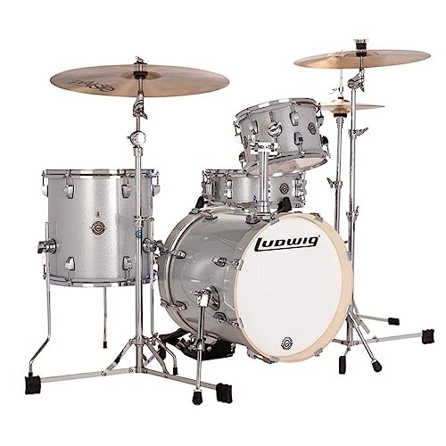 4-piece Shell Pack with Snare Drum Silver Sparkle Q72640