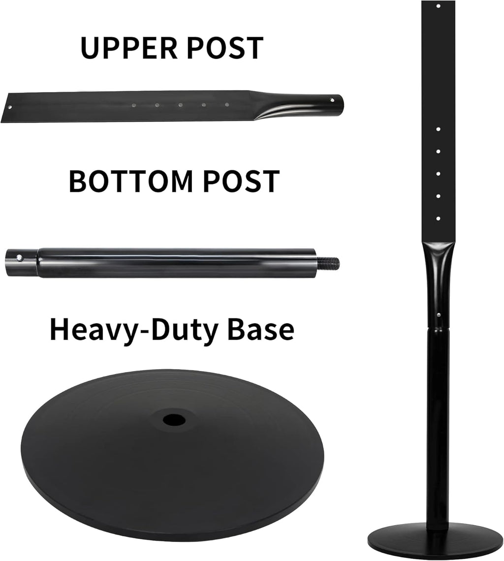 Cast Iron Sign Post Base with Portable 48” Post A655