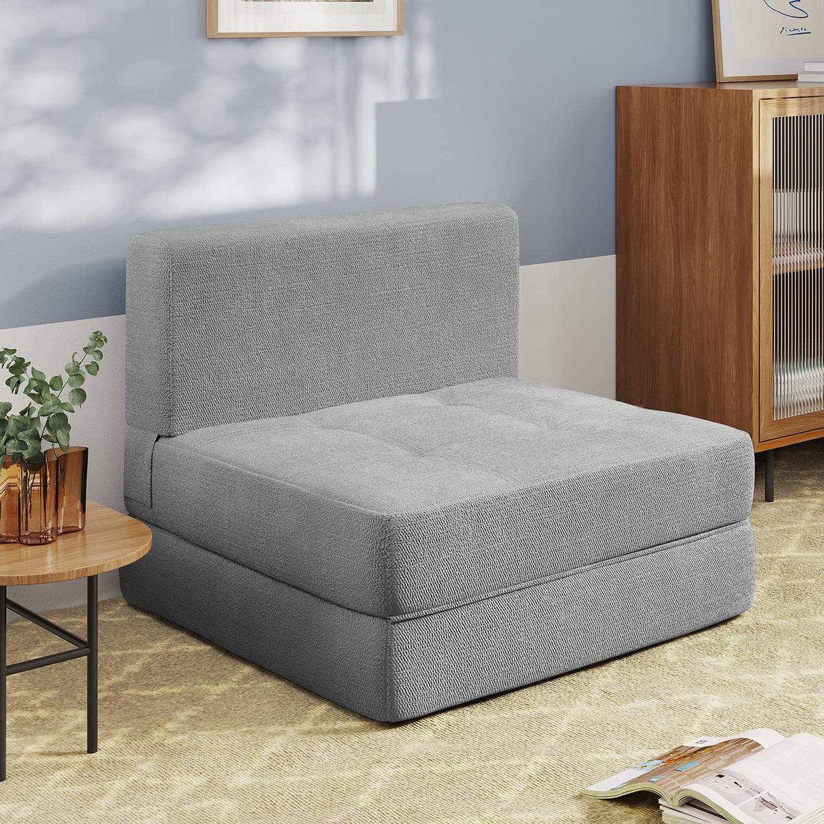 Light Gray Sleeper Sofa Bed N849