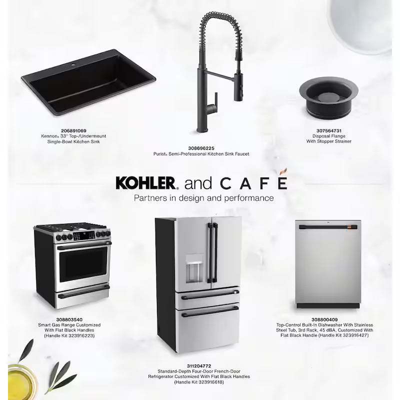 Refrigerator Handle Kit in Flat Black B20472