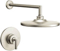 Matte Black Modern Shower Trim Kit with 10-Inch Rainshower R9763