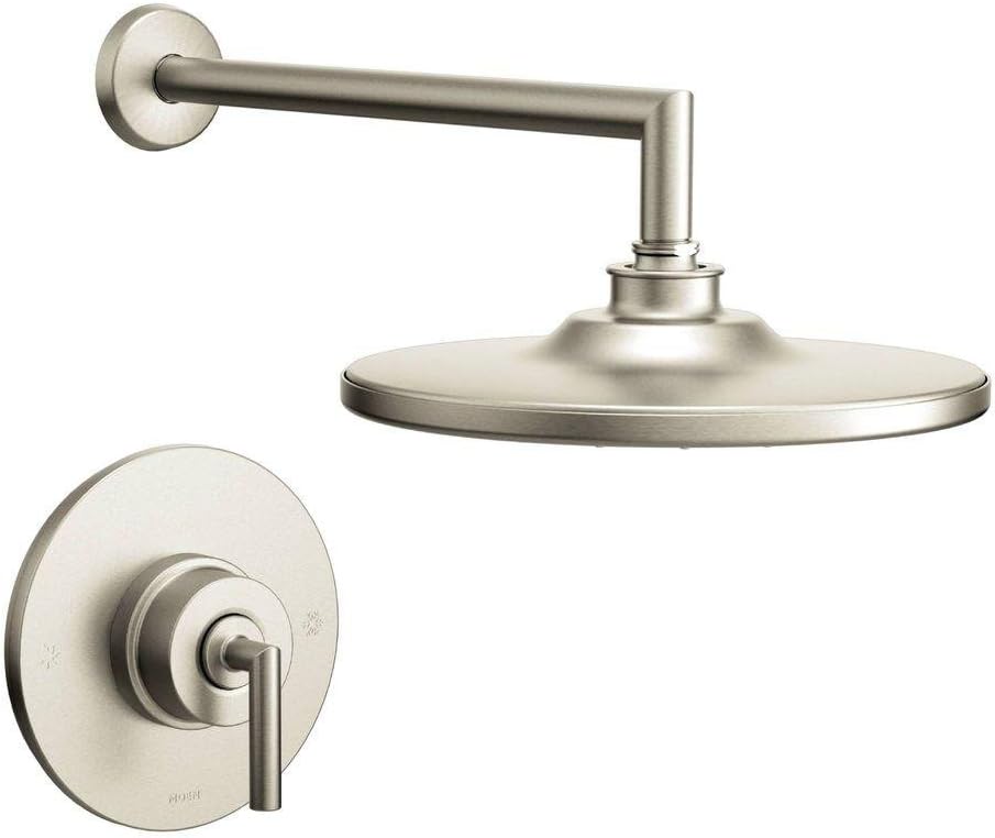 Matte Black Modern Shower Trim Kit with 10-Inch Rainshower R9763