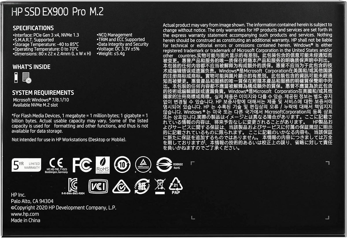 1TB NVMe Internal PC SSD - M.2 2280 V236534
