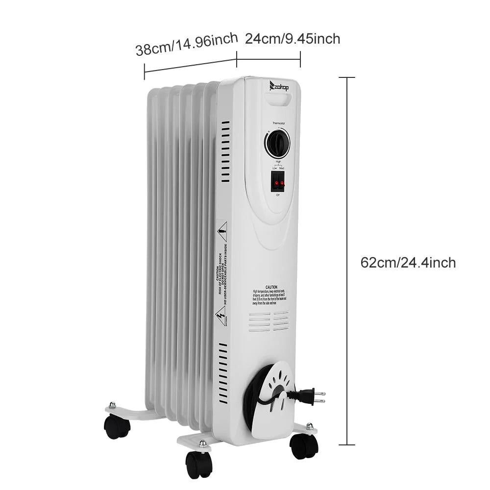 White Oil Filled Electric Radiator Heater T685711