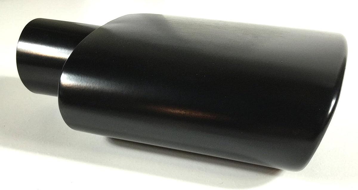 Black Powder Coated Stainless Steel Exhaust Tip Pack of 2 L50123