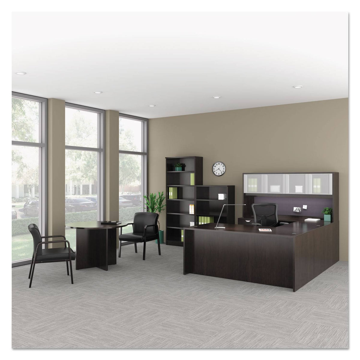 Six-Shelf Espresso Bookcase F263