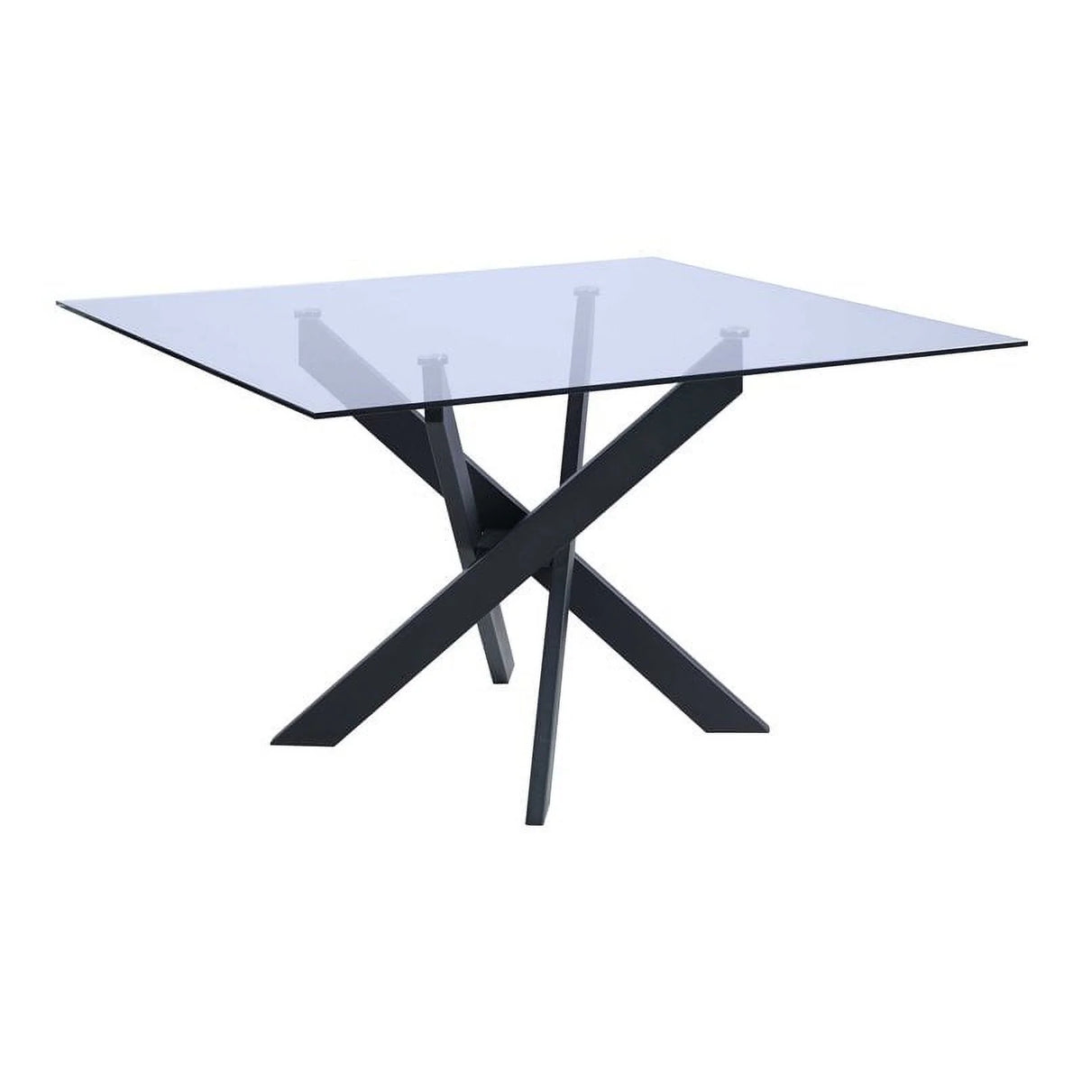 48" Round Steel and Glass Dining Table G372