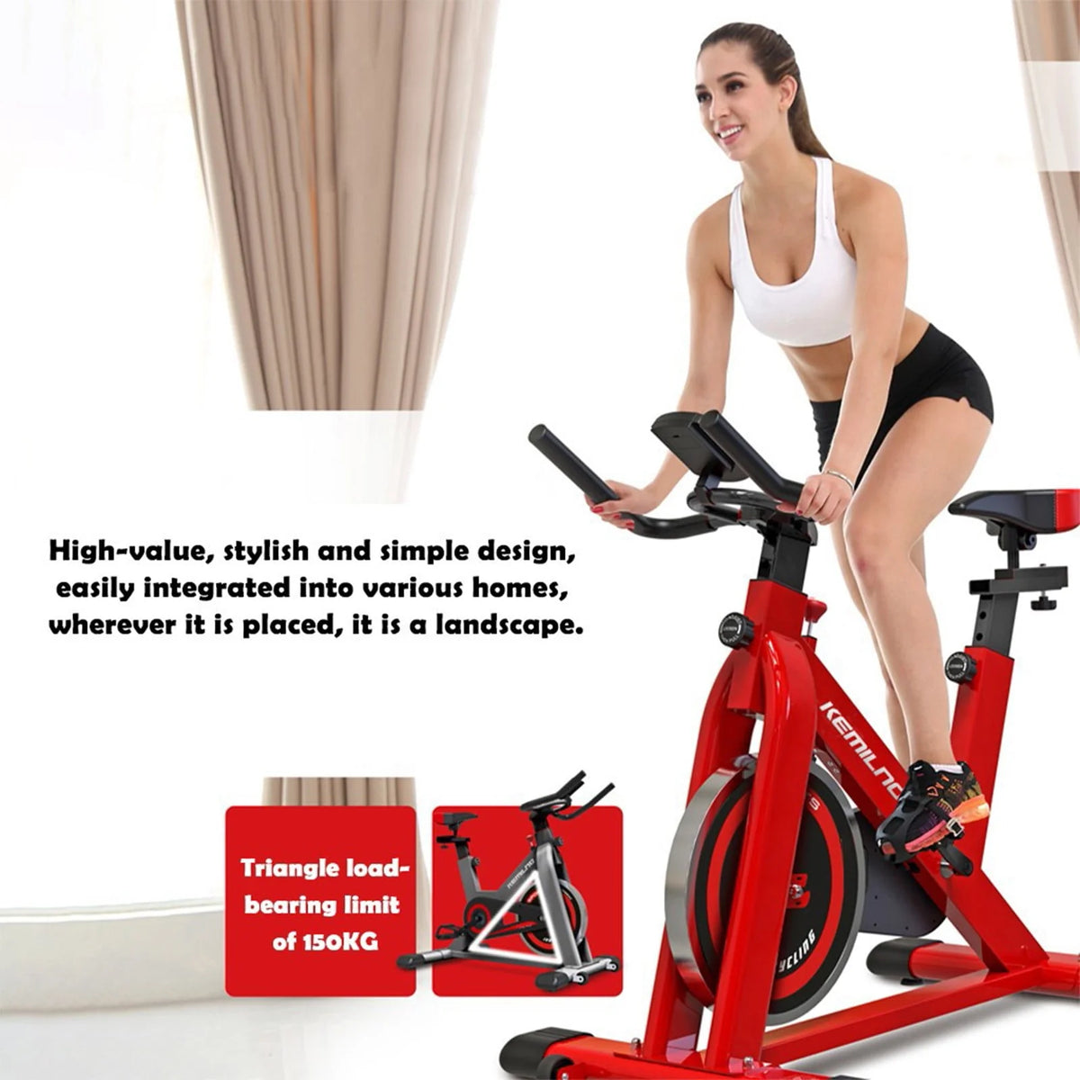 Indoor Cycling Exercise Stationary Bike 440lbs R982