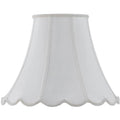 White 18x22 Vertical Piped Scallop Bell Shade Q400