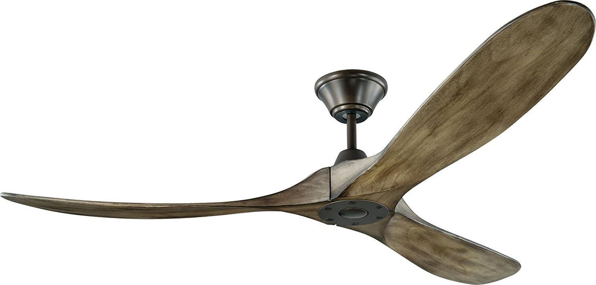 Matte Black 52 Outdoor Ceiling Fan with Remote Control U476