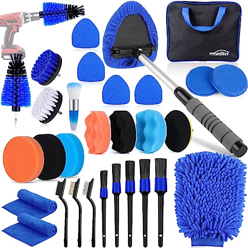 25PCS Car Detailing Kit with Drill Brush and Washing Mitt Q98070