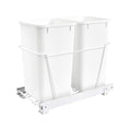 Double 27-Quart Chrome Wire Pullout Trash Can E97346