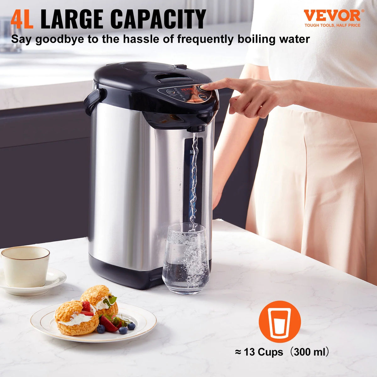 3L Electric Countertop Hot Water Dispenser U428926
