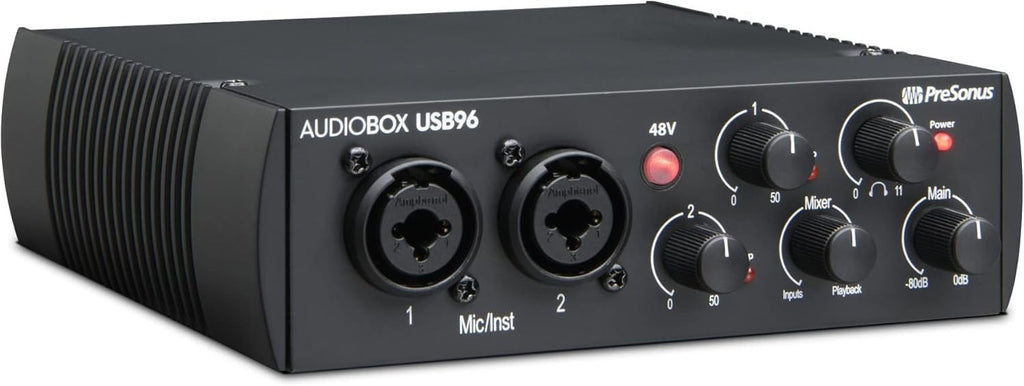 2x2 USB 2.0 Audio Interface with Headphones and Cable Bundle N4574