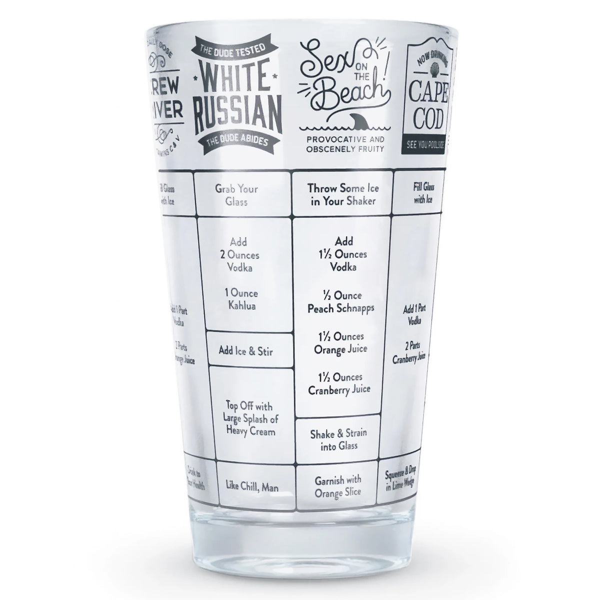 16 oz. Glass Cocktail Recipes G9154