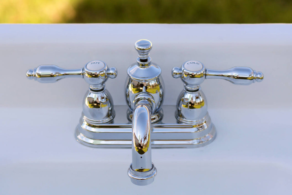 Chrome Centerset Lavatory Faucet with Pop-Up R681