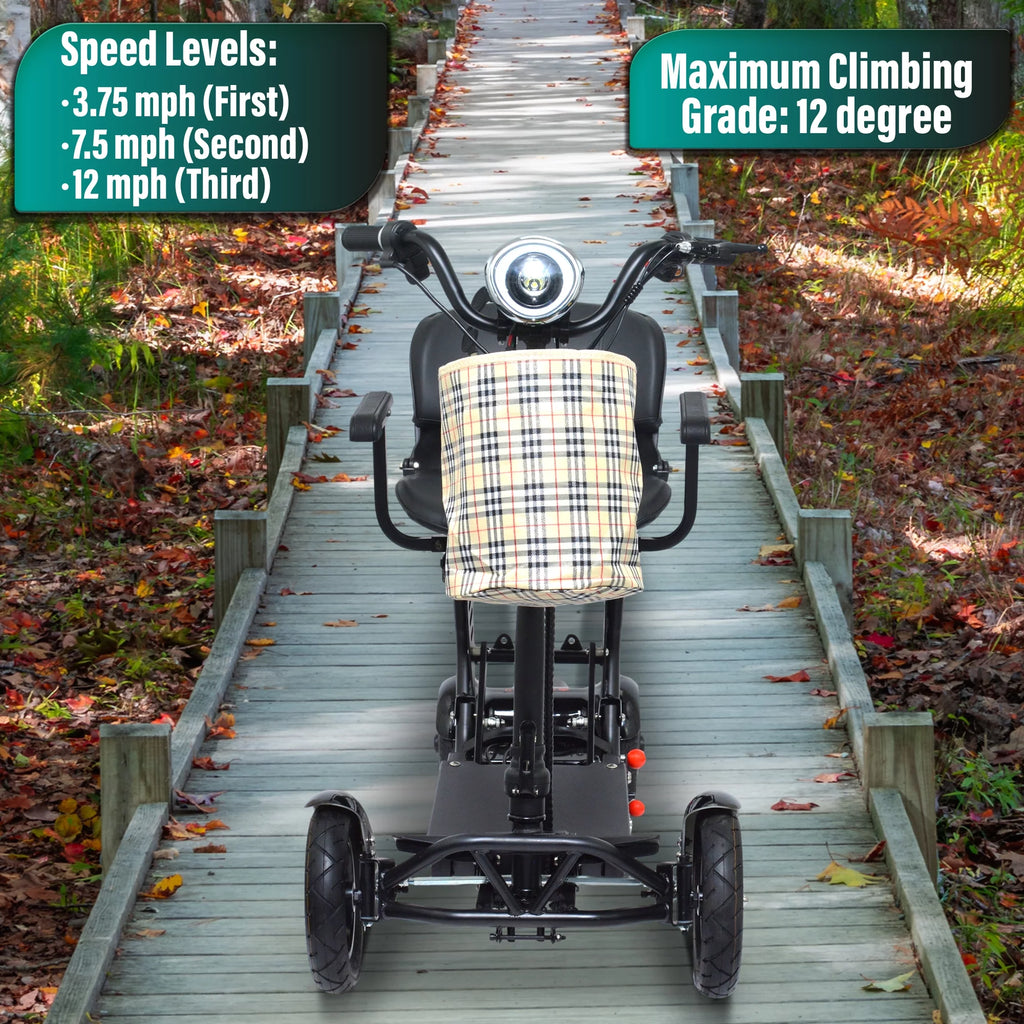 4 Wheel Foldable Powered Mobility Scooter with Seat Z541