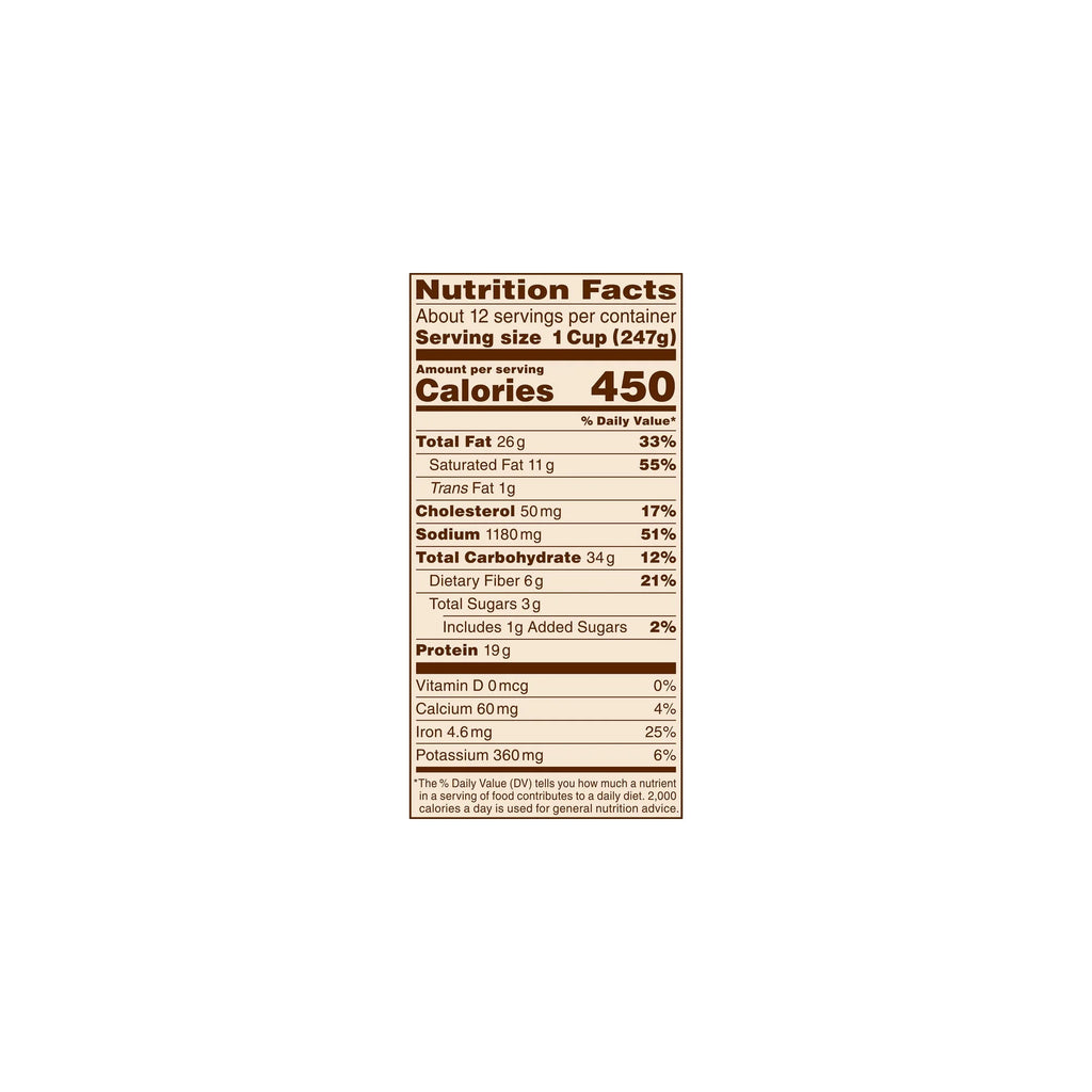 Beef Chili Canned Beans with Meat 6 lb 11 oz Pack of 18 U523