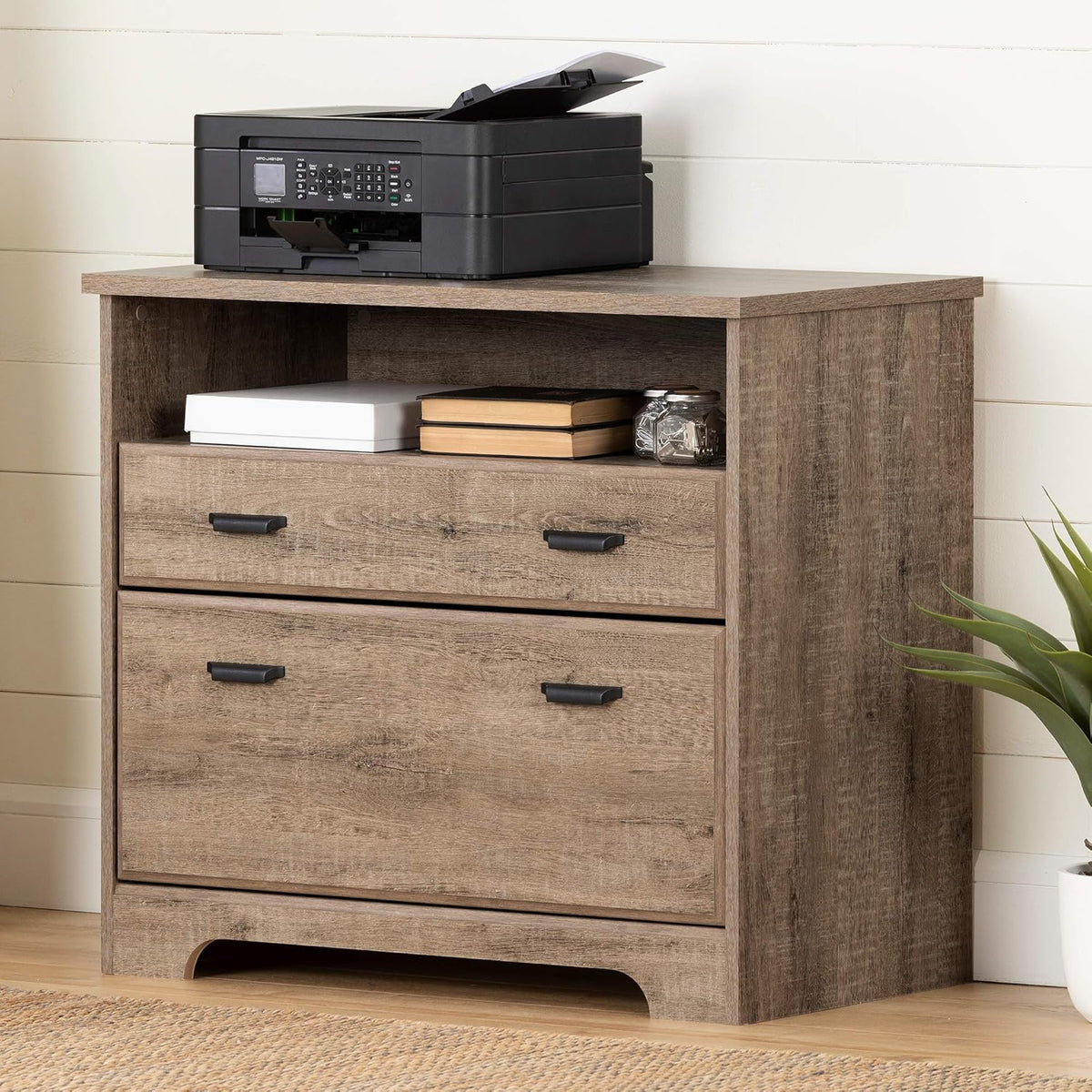 Gray Maple 2-Drawer File Cabinet H430