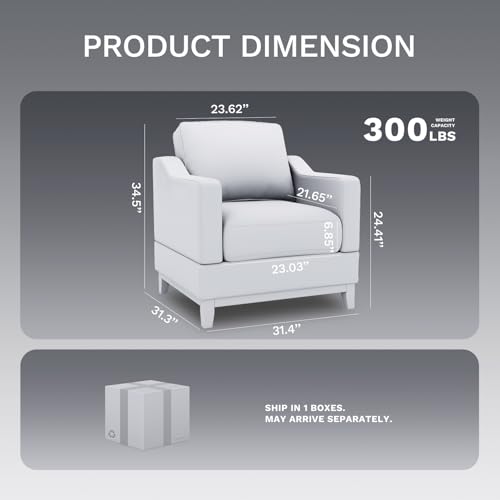 Mid Century Modern Accent Chair Set of 2 with Lumbar Pillow P45371