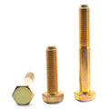 9/16 inch-12 x 1 3/4 inch Coarse Thread Grade 8 Hex Cap Screw Alloy Steel Yellow Zinc Plated Pk 250 K761516