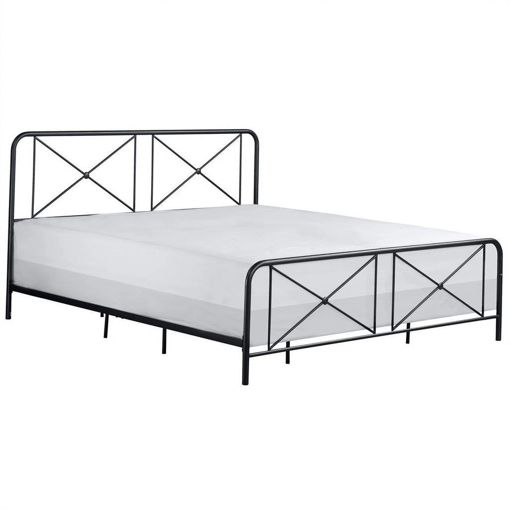 Metal King Bed Black D624279