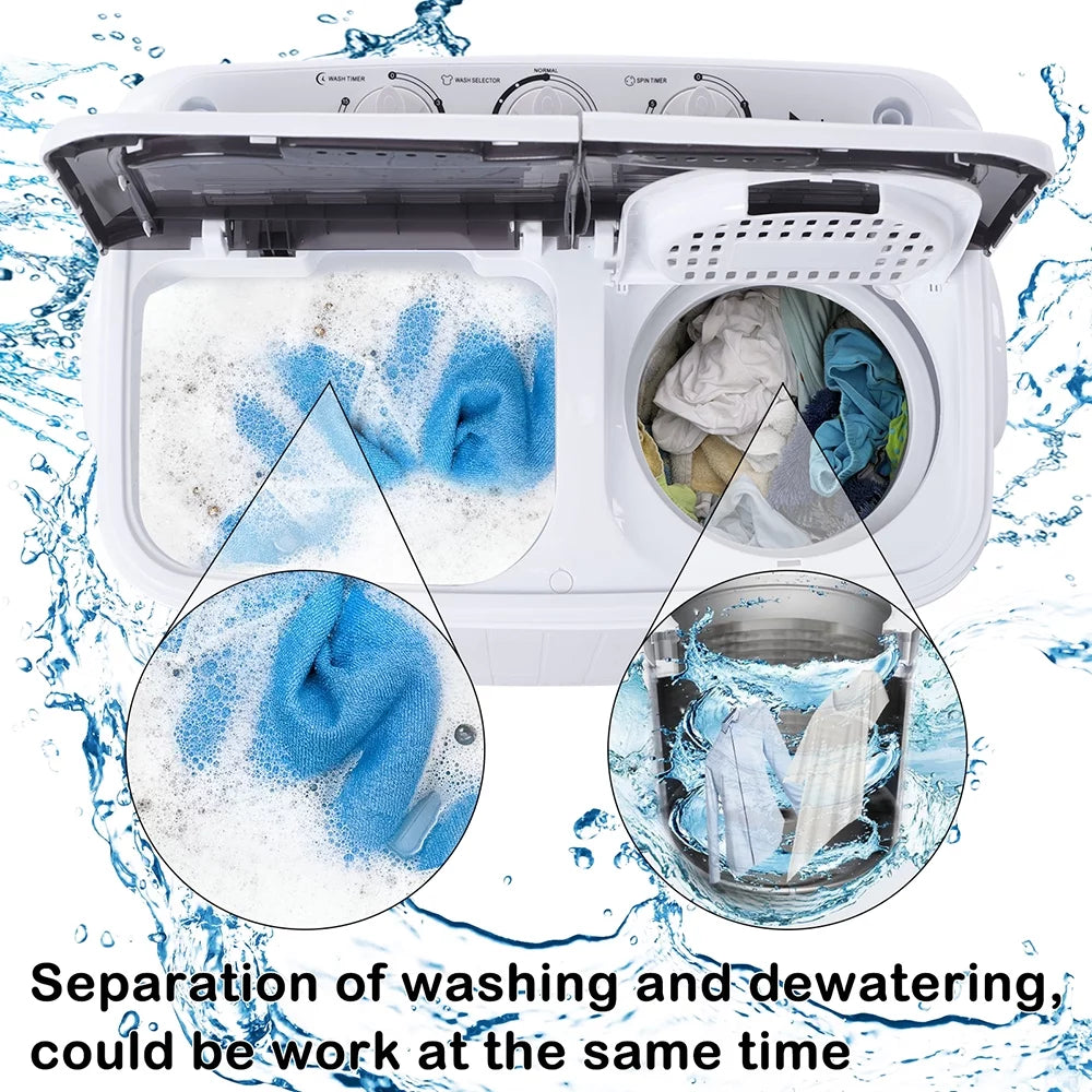 14.3 lbs Twin Tub Washer and Dryer E39302