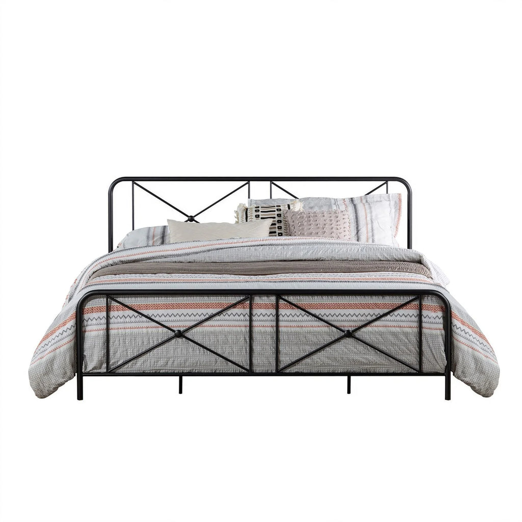 Metal King Bed Black D624279