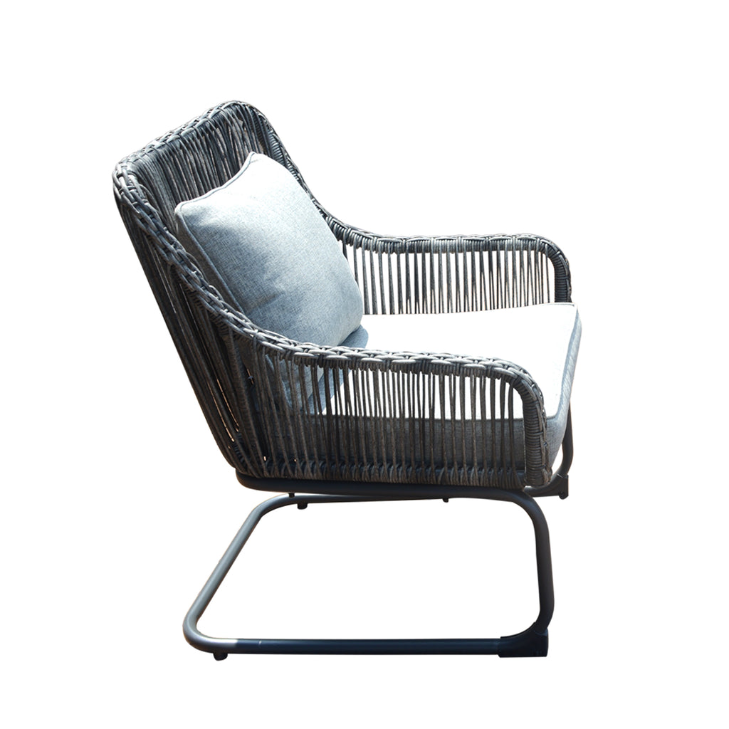 3 Pcs Outdoor Hand-Woven Wicker Spring Sofa Chair Patio Conversation Set N85308