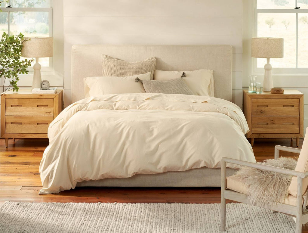 300 Thread Count Organic Sateen Sheet Set Cal King Alpine White Y279249
