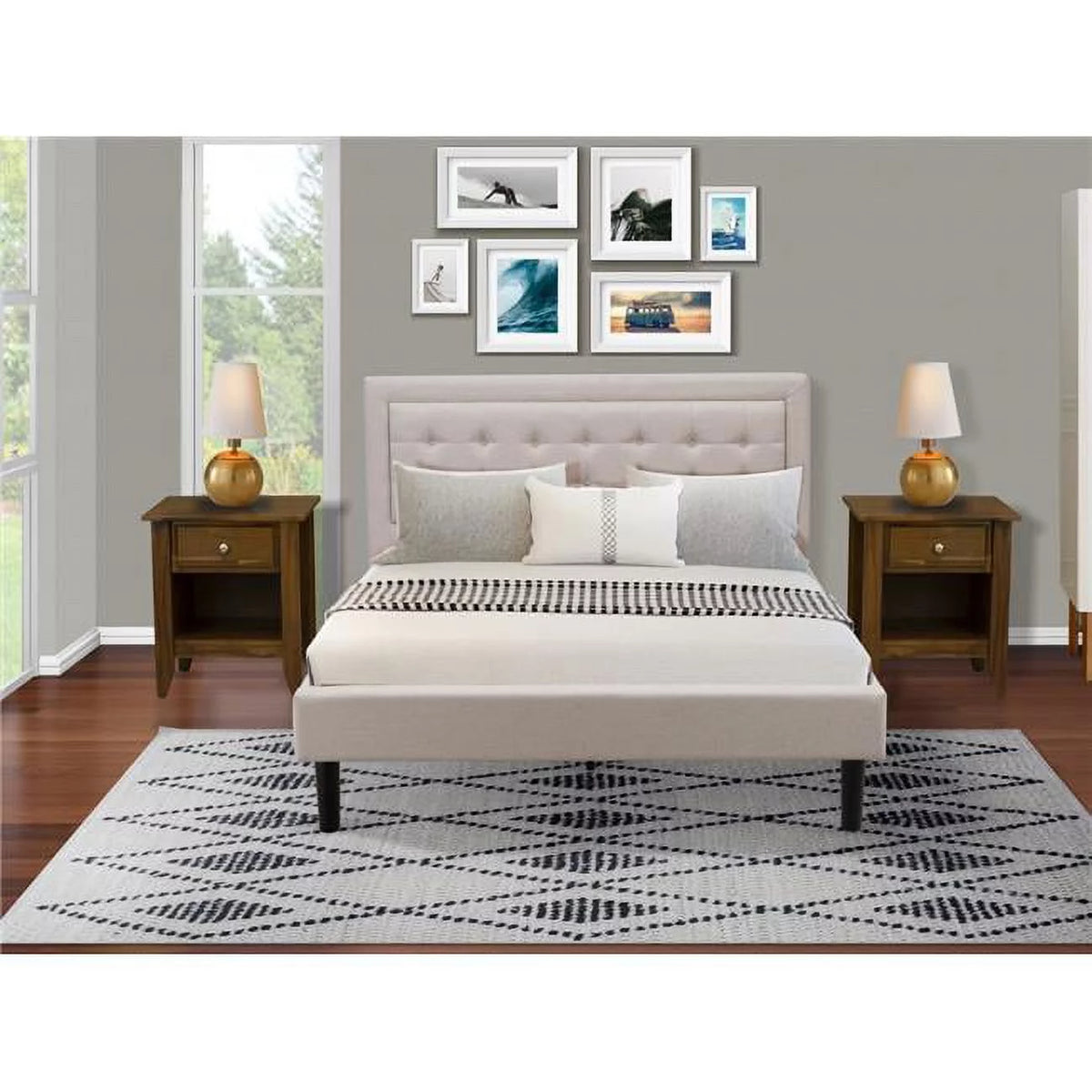 3 Piece Platform Bedroom Set P621