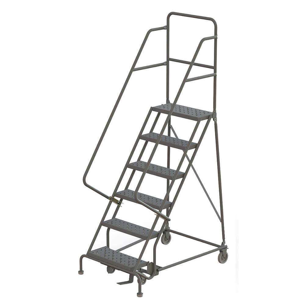 Rolling Ladder, Unassembled, Handrail, Platform, 70 in H F2842
