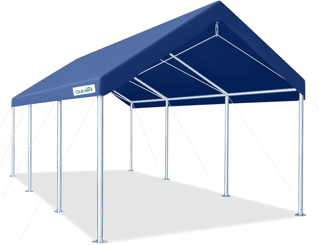 10’x20’ Galvanized Car Canopy Shelter with 4 Reinforced Steel Cables V267078