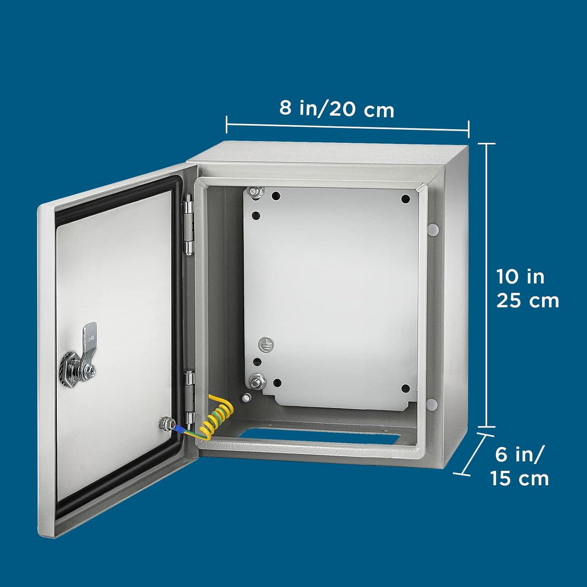NEMA 4X Steel Electrical Enclosure 12'' x 10'' x 6'' Z5292