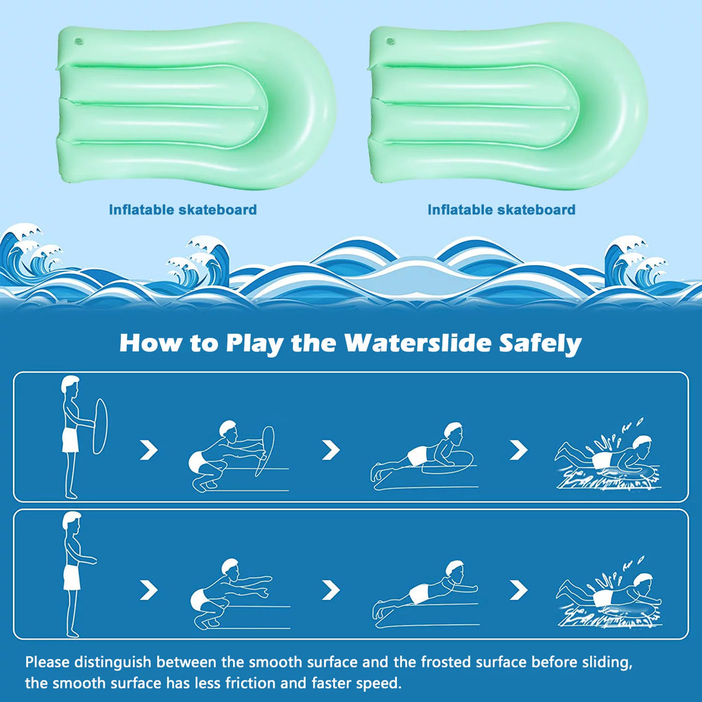 16FT Double Water Slides with Sprinklers K6095