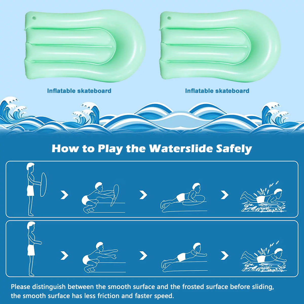16FT Double Water Slides with Sprinklers K6095