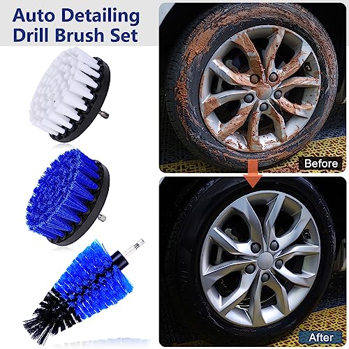 25PCS Car Detailing Kit with Drill Brush and Washing Mitt Q98070