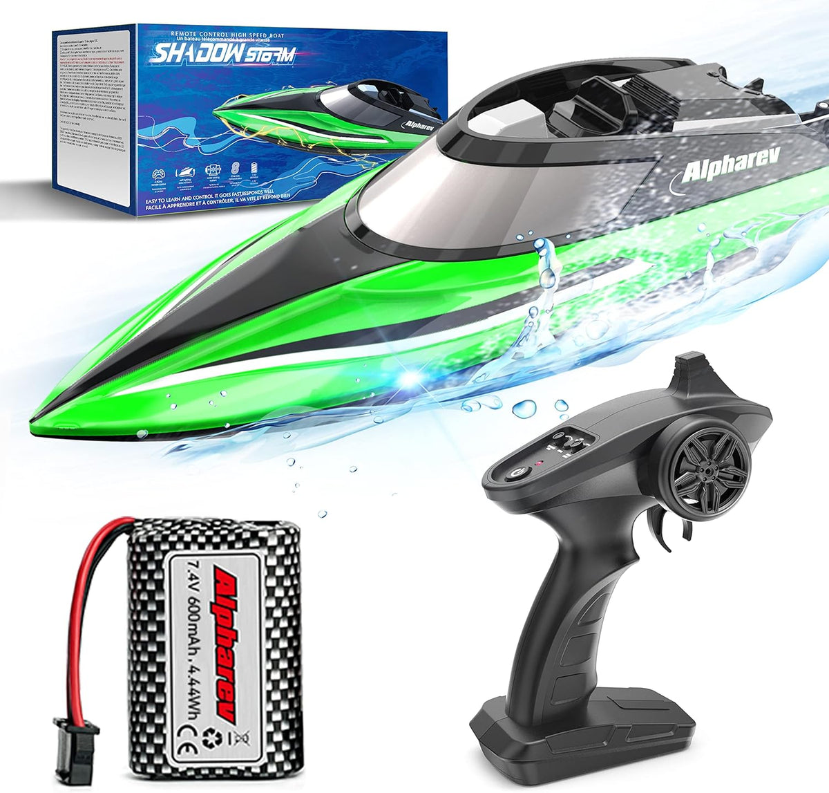 20+ MPH Remote Control Boat with Case T25824