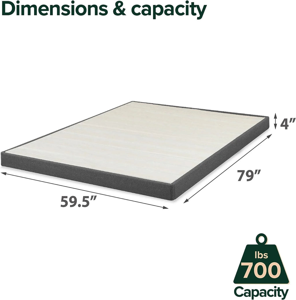 Queen Grey Upholstered Box Spring O16252