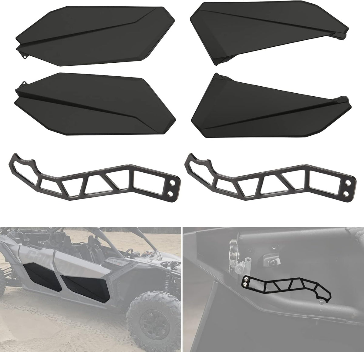 Lower Door Panels Inserts with Metal Frame Door Latches L2886