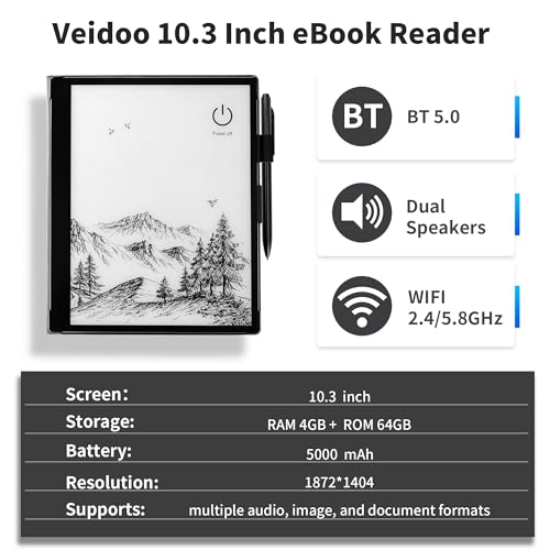 10.3 inch E-Ink Ebook Reader with Stylus and Cover F681