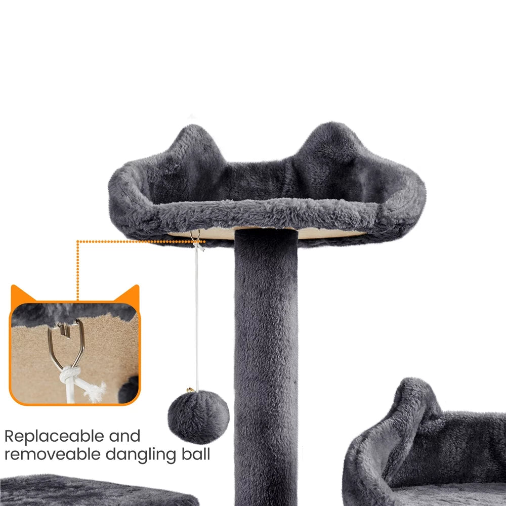 72'' Multi Level Cat Tree with Condos & Scratching Post S6923